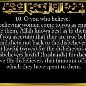 060. Surah Al-Mumtahinah (The Woman to be examined)